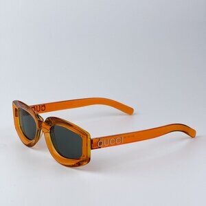 Gucci GG1719S 005 BRAND NEW Sunglasses Orange Grey Women Square
